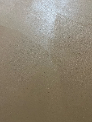 Marmorino plaster wall in warm taupe